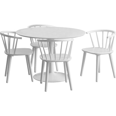 Conjunto de mesas y sillas para comedor Norsica 990 , 74x0x0cm, Diámetro: 110, Número de asientos: 4, Estilo: Contemporary (1/5)