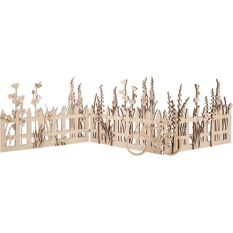 Clôture en bois à décorer 51 x 15 cm