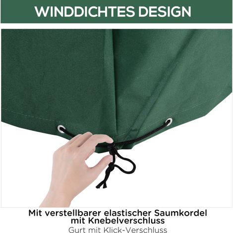 Housse de protection Outsunny pour meubles d'extérieur, toile Oxford 600D, couleur verte, 135 x 135 x 75 cm (1/4)