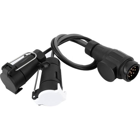 Anhängerstecker 13 auf 7-polig N & S Konvertierungsadapterkabel Wohnwagenstecker (1/5)