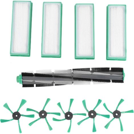 Accessoires, brosse ronde, filtre, brosses latérales, pièces de rechange pour aspirateur robot Vorwerk Kobold VR200 (1/5)