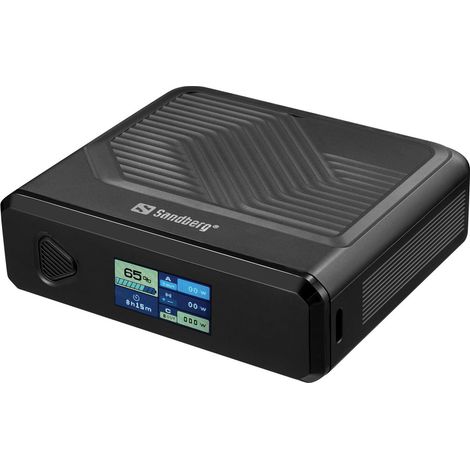 Batería externa Sandberg 421-25 LiPo de 20000 mAh con carga inalámbrica, color negro.