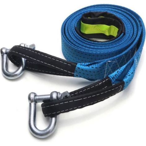 Câble De Remorquage - 5 M - 5 Cm - 8 T - Polyester - Bleu Fluorescent (1/4)