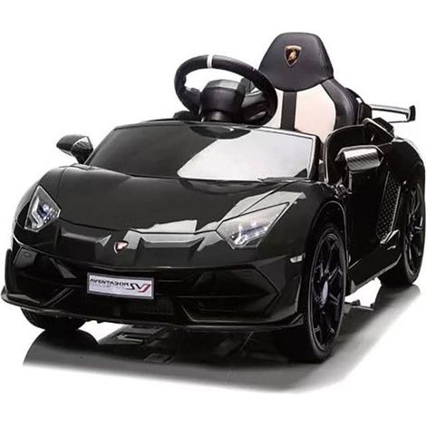 Coche eléctrico 12V para niños, Lamborghini con licencia oficial, Mando a distancia, 3-5 km/h, Puertas hidráulicas, De 3 a 8 años, Negro (1/4)