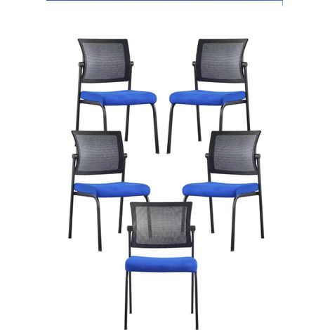 Sillas - Pack 5 Sillas Confidente Libero - Azul (1/5)