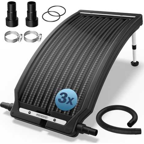 Monzana – Panneau de chauffage solaire pour piscine – Débit 10.000 L/h – Surface 0,75 m² – Pieds réglables 26-38 cm – PEHD résistant aux intempéries (1/5)