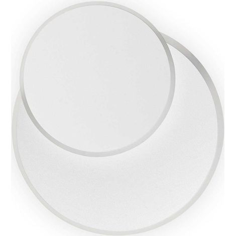 Applique Moderna Round Pouche Metallo Bianco Led 14W 3000K Luce Calda (1/3)