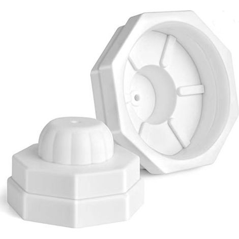 Selladora al vacío de silicona, juego de tapones para botellas de vino con cierre al vacío para tarros de boca ancha estándar (blanco) (1/5)