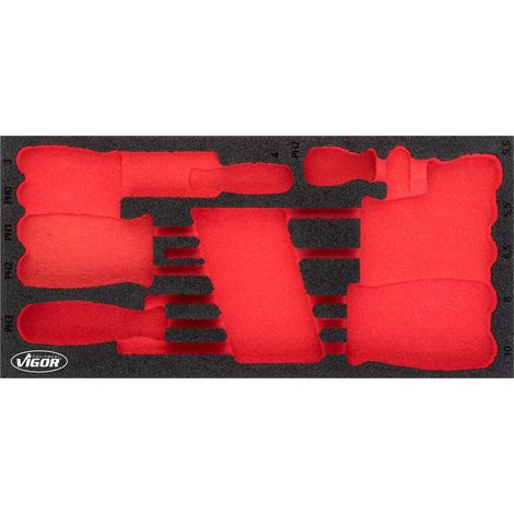 VIGOR Weichschaumeinlage, leer, V4989-L, (LxBxH) 393 x 188 x 35 mm (1/2)