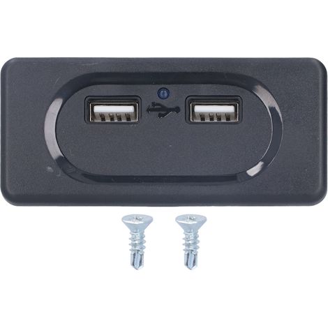 Chargeur USB RV haute vitesse, double port, Circuit Intelligent, chargeur de voiture, prise avec LED bleue (1/5)