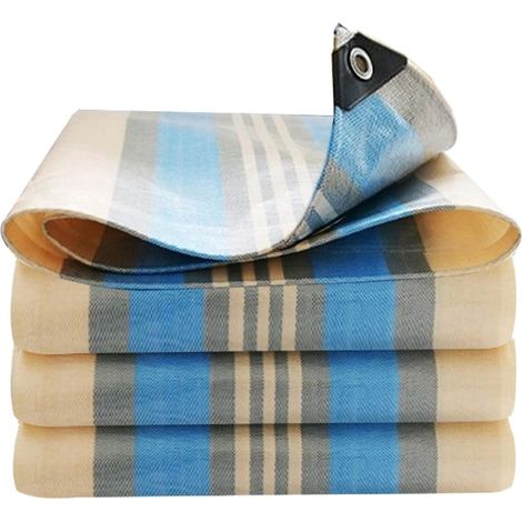 Lona de plástico PE impermeable de alta resistencia, resistente a las heladas y a los rayos UV, para jardines, cenadores y camping, color azul, 2 m x 2 m. (1/5)