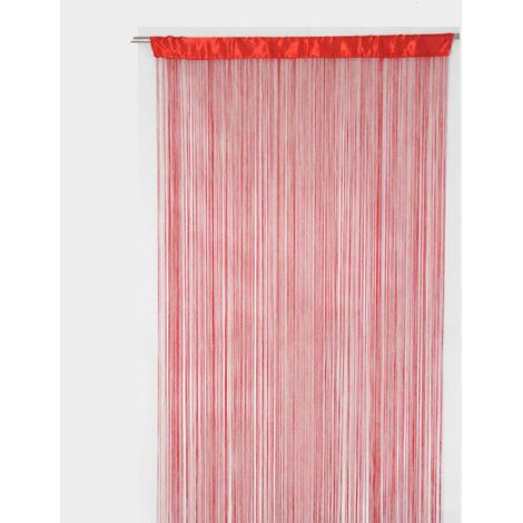 , décorateur d'intérieurRideau à fils Guopo 90x200cm Rouge (1/4)