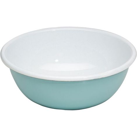 Riess Küchenschüssel Müsli  Ø14cm Emaille Nature green light