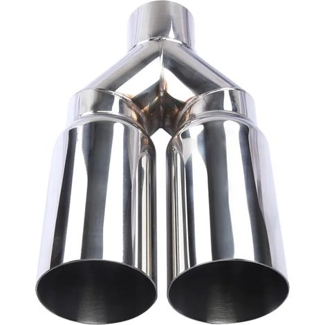 Silencioso, entrada de 63 mm, salidas dobles de 76 mm, universal (1/2)