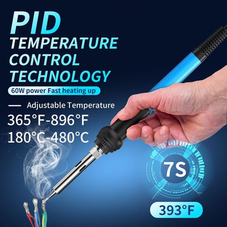 Station De Soudage - 60 W - Régulation PID - Écran LCD - Température Réglable 180-480 ℃ - Pour Réparation Électronique - 1 Pièce (1/5)