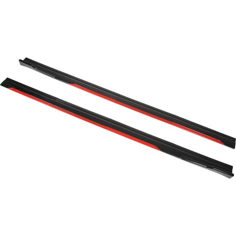 Kit 8 pièces lèvres de bas de caisse, garnitures latérales noir brillant et rouge, spoiler diffuseur aileron universel pour Civic (1/5)