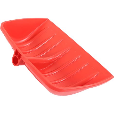 Pelle à neige en plastique PP, lame en plastique, pour gravier, terre, feuilles, jardinage, construction, rouge propre (1/5)
