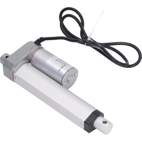 Mini actionneur électrique linéaire 750 N 100 mm 12 V pour moteurs, applications agricoles extérieures, robotique, domotique, blanc, avec télécommande. (1/5)