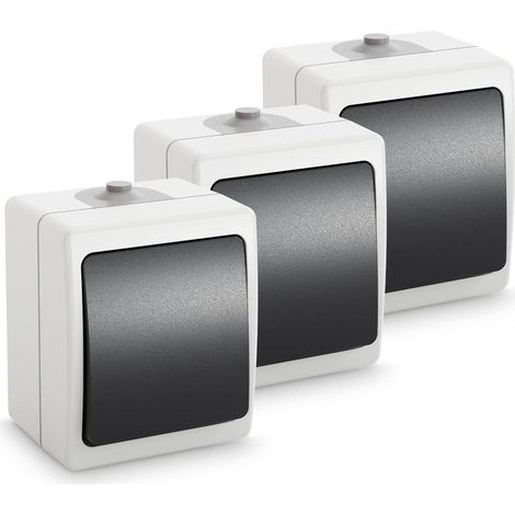 Surface-mounted changeover switch for damp locations – 3x individual surface-mounted switches IP54, 250 V, 10 A – Surface-mounted switch for damp locations (1/5)