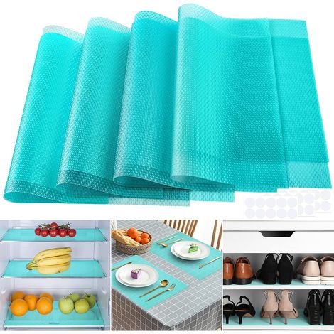 Lot de 8 Tapis réfrigérateur, EVA alimentaire, Antidérapant, Imperméable, Découpable, Pour étagères et tiroirs (1/5)