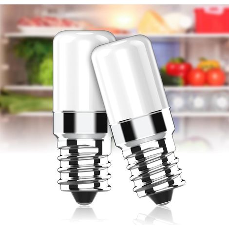 Ampoule LED réfrigérateur E14, 2W remplace l'ampoule halogène 20W, Blanc Chaud 2700K, Lampe LED à culot E14 pour frigo, hotte, machine à coudre, AC 220-240V, Lot de 2 (1/5)