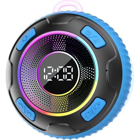 Altoparlante wireless ENC S5, impermeabile IPX7, microfono integrato, autonomia di 10 ore, subwoofer, blu. (1/2)