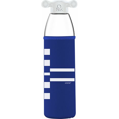 BOTELLA DE AGUA 500ML BOROSILICATO FUNDA ROJO Y TAPA DE GRIFO RAINBOW BE (1/3)