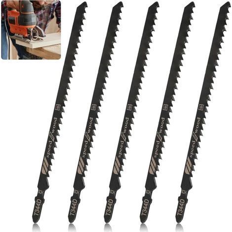 Stück professionelle 180-mm-Stichsägeblätter T744D zum Sägen von Holz und Metall. Stichsägenzubehör, kompatibel mit Bosch, Metabo usw. (1/4)
