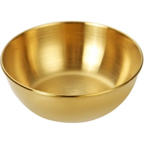 3,4-Unzen-Saucenschälchen aus Edelstahl, 12 runde Gewürzschälchen, Sushi-Dipschalen, Vorspeisenschälchen, Schalen mit Goldrand, Küchensnackschalen (1/5)