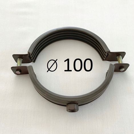 Morsetto di supporto per tubo di grondaia da 100 mm con gomma (1/5)