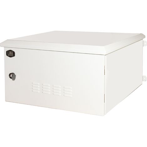 Armadi rack Link ARMADIO RACK 19 POLLICI 6U PER RETI DA ESTERNO CLASSE PROTEZIONE IP55 MISURE MM (L)600X(P)600X(A)333 GRIGIO CHIARO CON VENTOLE FILTRATE
