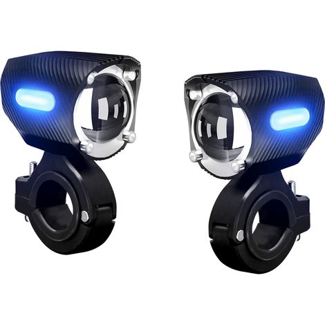 120W LED Motorcycle Fog Lights 18000lm IP67 IP67 SPOIRES AUXILIAIRE ALIFICATIONS AVEC avec des supports de montage pour camion de golf SUV VTT, 1 paire. (1/5)