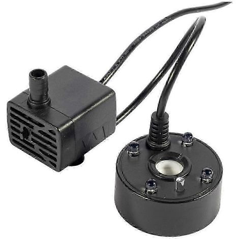 Cette pompe à eau USB 5V 2 en 1 et atomiseur ultrasonique convient aux bassins, aquariums, rocailles et fontaines. (1/5)