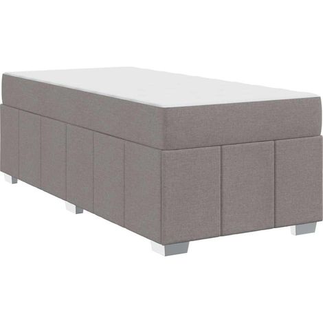 Estructura de cama con colchón Taupé 90 x 200 cm tela vidaXL (1/5)