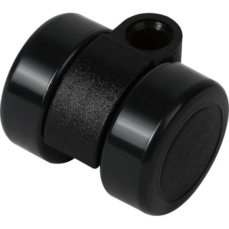 Doppel-Lenkrolle Mini weich Kunststoff schwarz 36 mm 50 kg