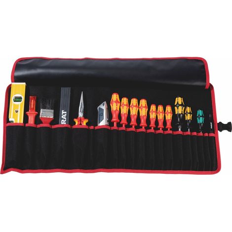 Werkzeugrolltasche 20 Fächer B740xH330mm Nyl.schwarz/rot PARAT