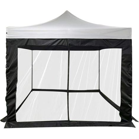 Zanzariera per Gazebo 3x3 Mobili Rebecca Banyan 240x1200 cm Poliestere Nero Da Montare