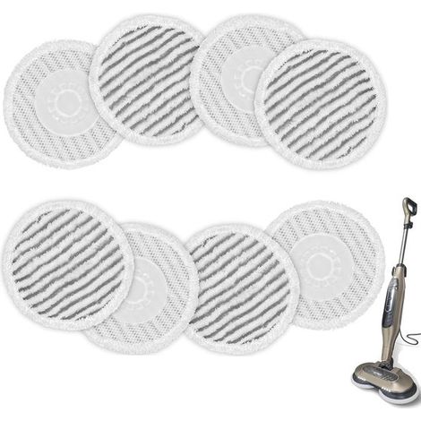 Tamponi di ricambio,tamponi di ricambio per pulitore a vapore,microfibra,1919 cm,Bianco,8 pezzi