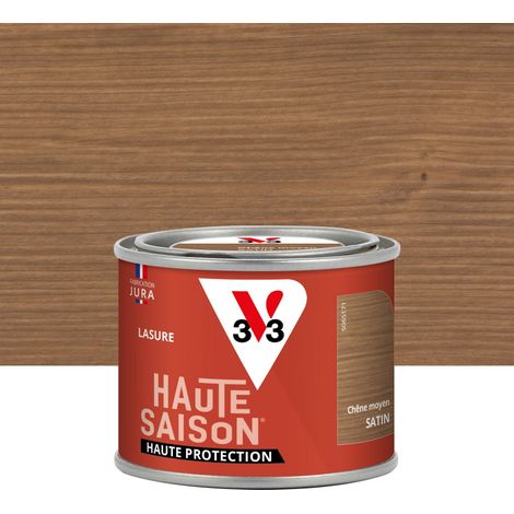 V33 High Season 8 Jahre Mittelbraune, seidenmatte Holzlasur, Eiche 0,125 l V33