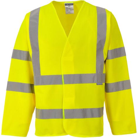 Chaqueta de Alta Visibilidad con Tirantes y Dos Bandas / Amarillo / S/M