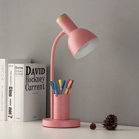 Lampe de bureau LED multifonctionnelle rose, lampe de décoration pour salon avec protection oculaire, lampe de bureau moderne (1/5)
