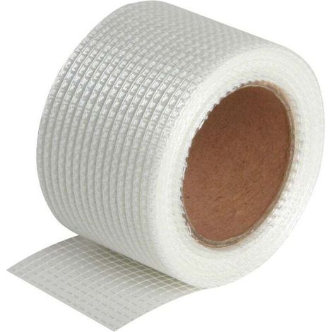 Bande grillagée adhésive pour réaliser les joints des plaques de pâtre en association avec un enduit - 20 m (1/4)