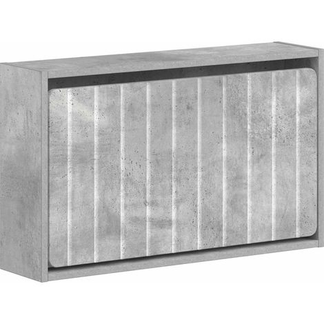 Wandmontierter Schuhschrank ZWOLLE 71 x 17 x 43 cm Betongrau vidaXL (1/5)
