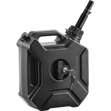 Conteneur de carburant 5L avec bec verseur et support verrouillable,étanche et portable pour voiture,moto,ATV,UTV,noir (1/5)