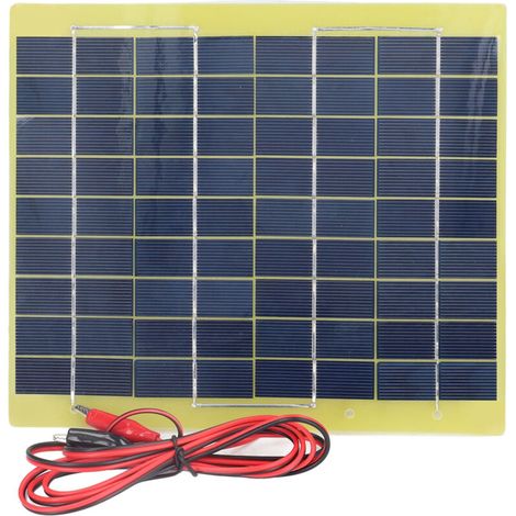 Jeffergarden Chargeur solaire portatif léger d'efficacité lumineuse de matériel de polysilicium de panneau solaire pour charger la batterie 12V 5W 18V (1/5)