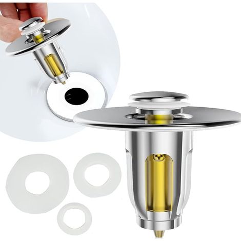 Bathroom Kitchen Sink Plugs with Ball Core and Drain Filters (1/4)
