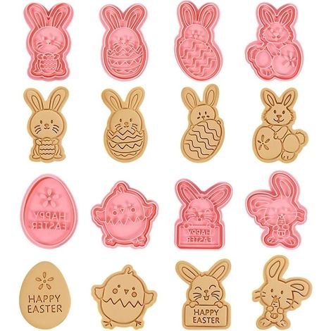 3D-Osterhasen-Keksform-Set, Gebäckdekorations- und Backzubehör für Bastelarbeiten (1/2)