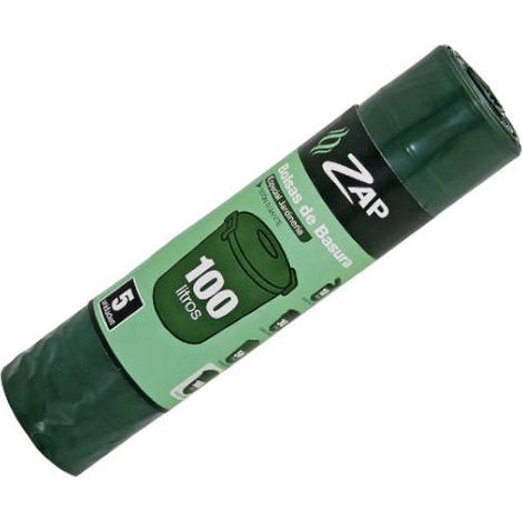 Zap 100-Liter-Mülleimer mit 5 grünen Gartensäcken
