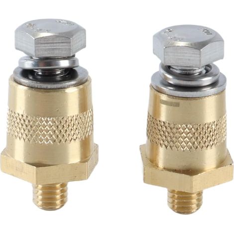 Paire d'adaptateurs de bornes de batterie M8, bornes de connexion auto M8 avec 2 vis en acier inoxydable, bornes de batterie pour batteries auto (1/5)