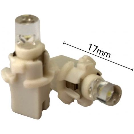 Coppia 2 Lampadine Led T5 Per Luce Cruscotto Con 1 Led F5 Piatto Colore Giallo 12V 0,2W